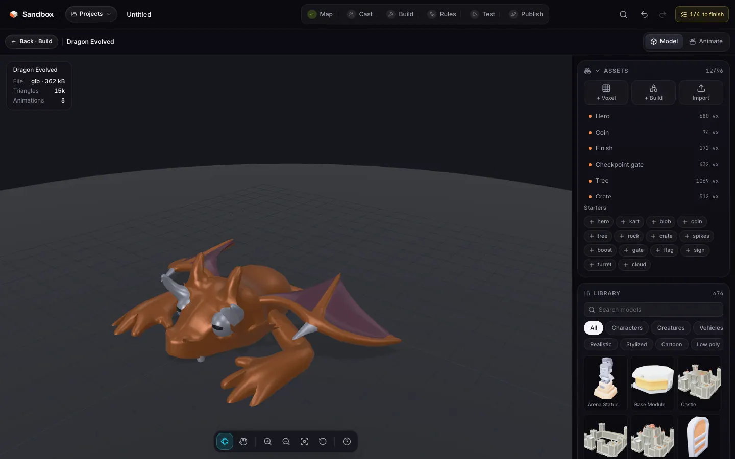 The studio’s asset editor